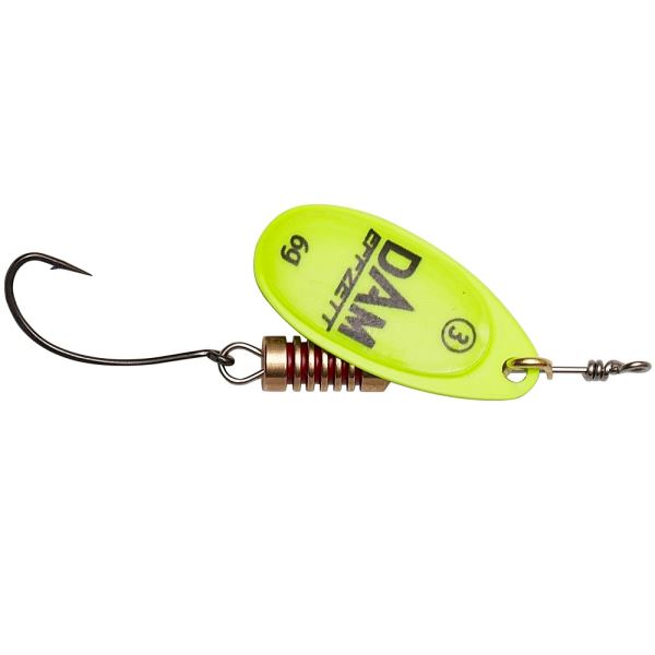 Dam Třpytka Effzett Spinner With Single Hooks Sinking Yellow