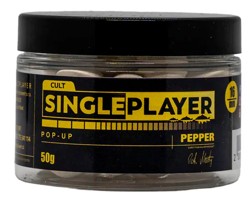 Levně Singleplayer plovoucí boilies pop-up boilies pepper 50 g - 12 mm