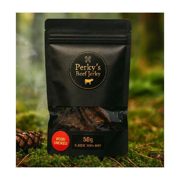 Perky´s Jerky Sušené Hovězí Maso Classic 100% Beef (Wood Smoked) 50 g