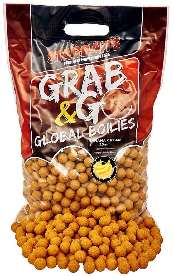 Starbaits boilies g&g global banana cream - 5 kg 20 mm