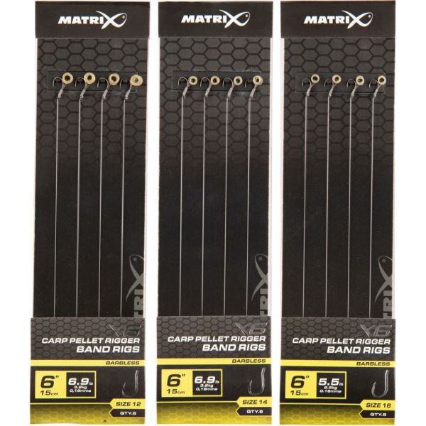 Matrix Návazec X6 Carp Pellet Rigger Band Rigs 15 cm