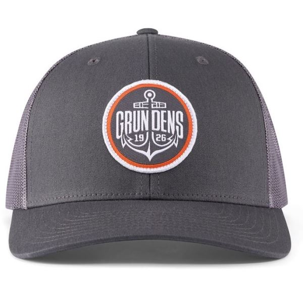 Grundéns Kšiltovka Logo Anchor Trucker Charcoal
