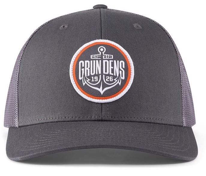 Grundéns kšiltovka logo anchor trucker charcoal