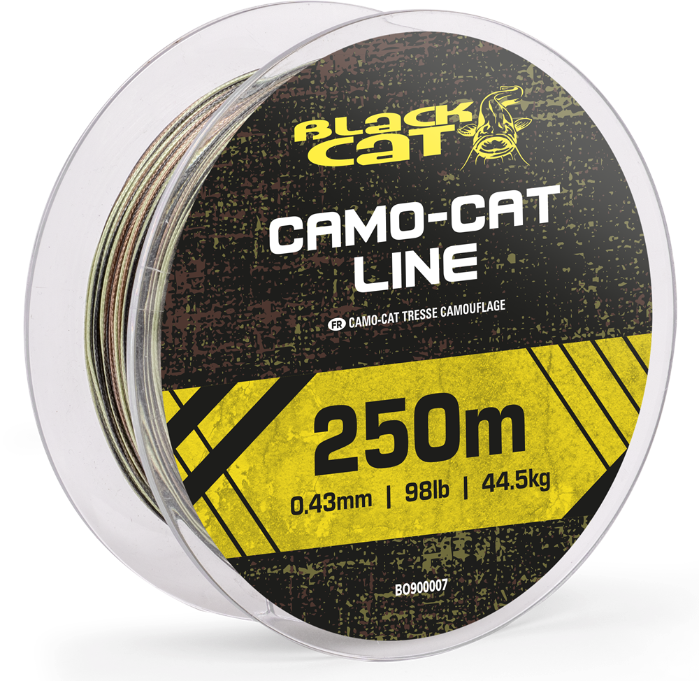Black cat splétaná šňůra camo-cat line 250 m - 0,65 mm 80 kg