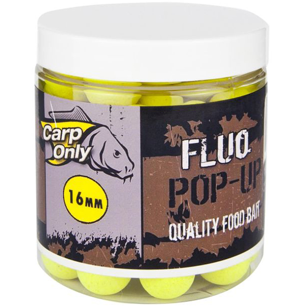 Levně Carp only fluo pop up boilie 80 g 20 mm-yellow