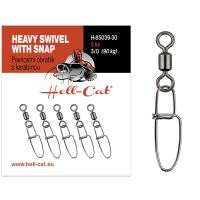 Hell-Cat Obratlík Pevnostní s Karabinou Heavy Swivel With Snap 5 ks - Velikost 1/0 Nosnost 55 kg