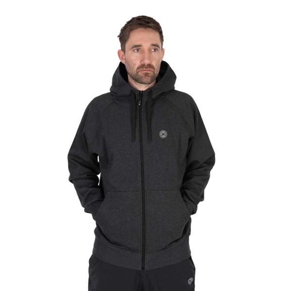 Matrix Mikina Zipped Hoody Charcoal Marl
