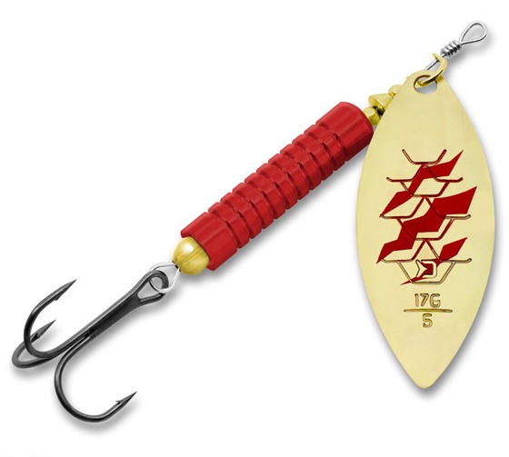 Levně Delphin třpytka rotačka spear bloody - 6,2 g vel. 1