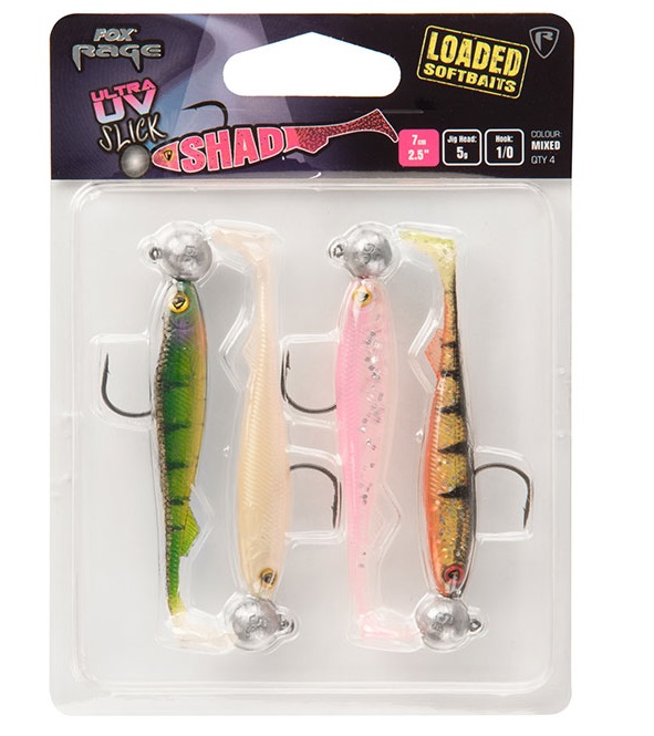 Levně Fox rage gumová nástraha uv slick shad loaded - 7 cm 5 g