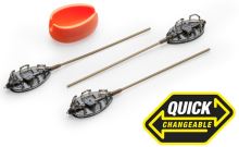 Mivardi Sada Rychlovýměnných Method Krmítek QMR Grip L Long 30 g + 40 g + 50 g + Formička (1)