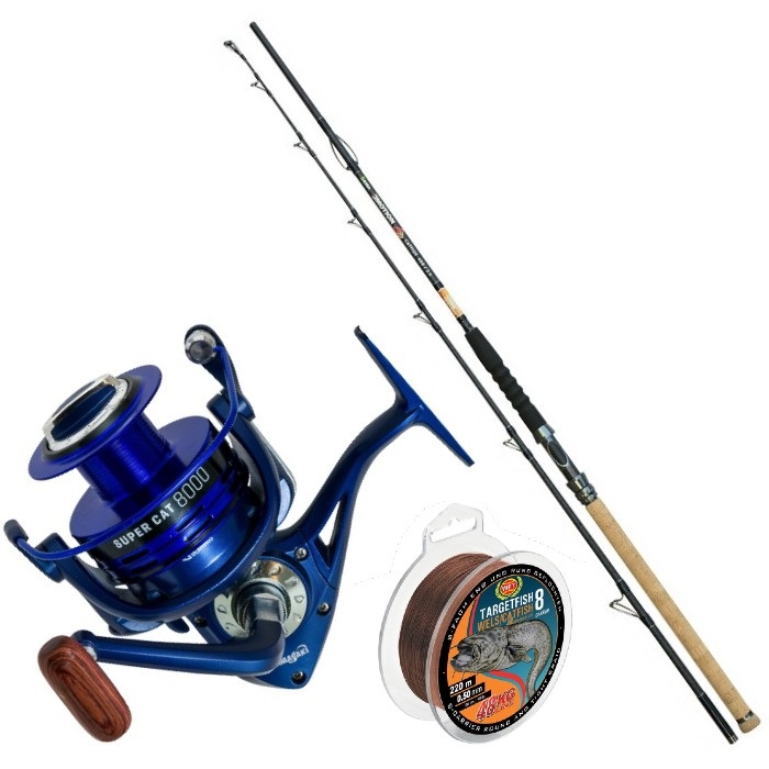 Sema sumcový set prut emotion catfish 2,1 m 100-400 g + kamasaki naviják + wft šňůra
