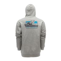 Grundéns Mikina Displacement DWR Hoodie Commercial Boat Athletic Heather (3)