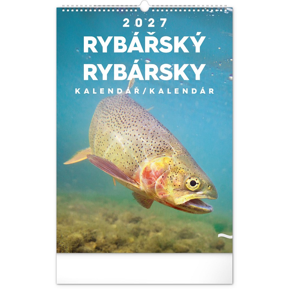 Pgcz nástěnný rybářský kalendář cz+sk 2027 33x46 cm
