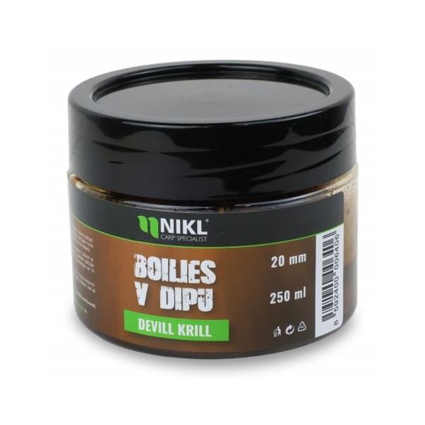 Nikl Boilies V Dipu Devill Krill 250 g