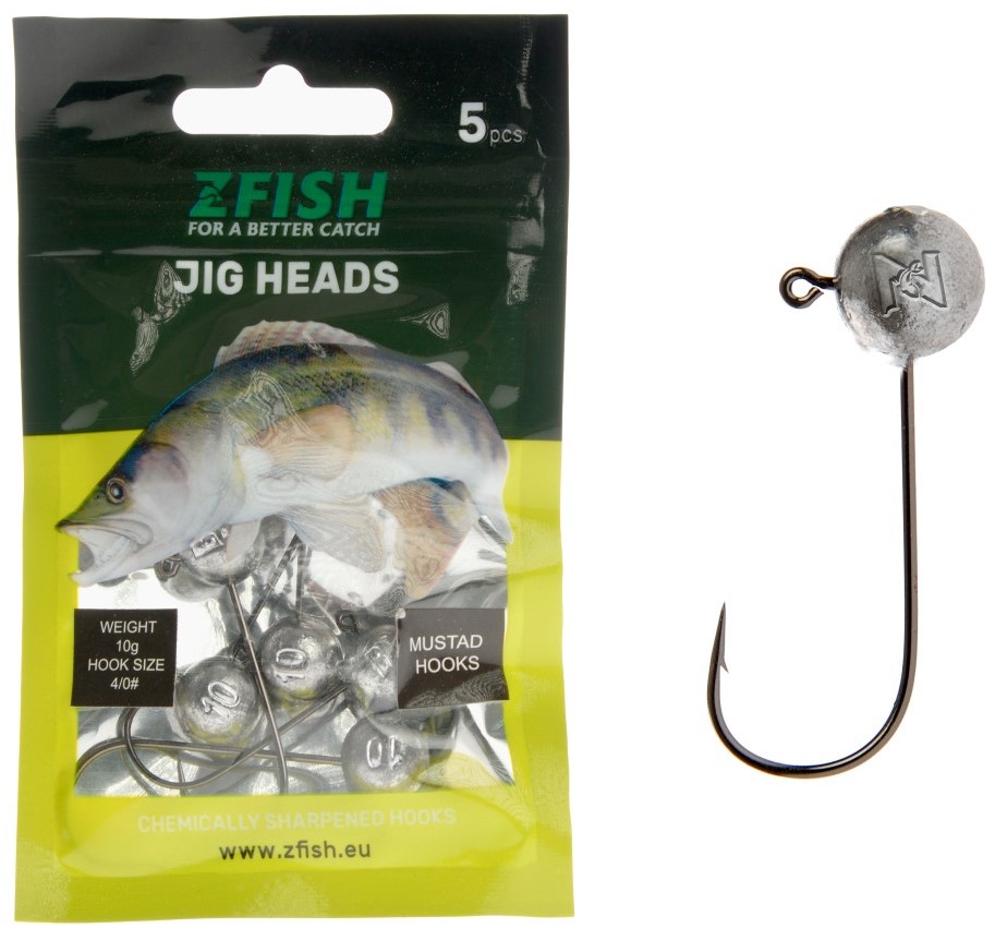 Levně Zfish jigová hlava jig head simply 5 ks - 10 g háček 2/0