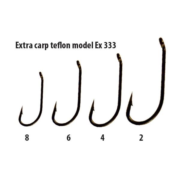 Extra carp háčky teflon série EX 333 ( 10ks v balení)
