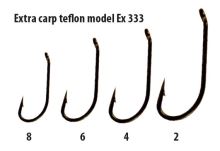 Extra carp háčky teflon série EX 333 ( 10ks v balení)-Velikost 4