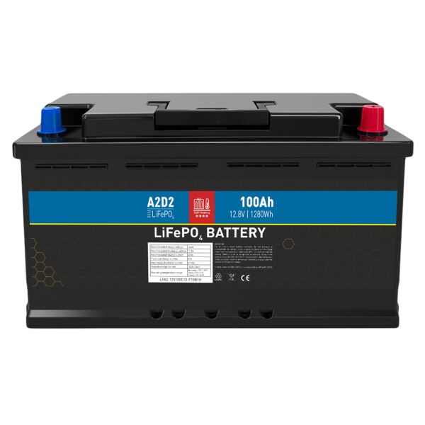 A2D2 Baterie LiFePo4 12,8 V 100Ah F15 Self-Heat Car Battery Case REPT Cells