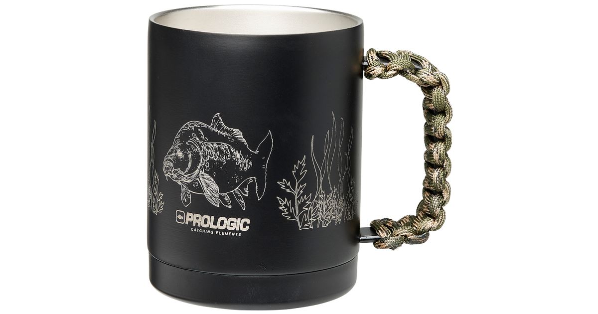 Prologic Blackfire Twin Skin Carp Cup – Tazza da pesca per pesca alla carpa, tazza da caffè