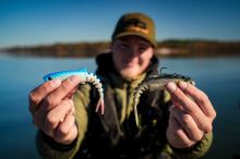 Savage Gear Gumová Nástraha Cannibal Minnow V-Tail Blue Pearl (3)