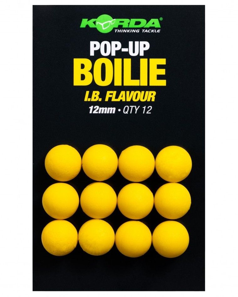Korda umělá nástraha pop up boilie ib yellow - 12 mm 12 ks