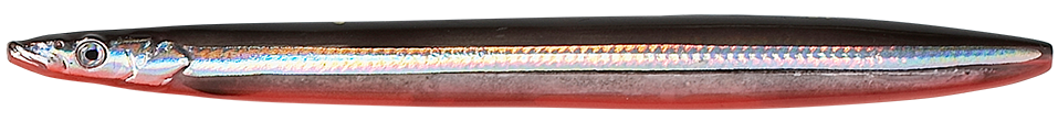 Savage gear gumová nástraha 3d line thru sandeel sinking black red - 12,5 cm 19 g