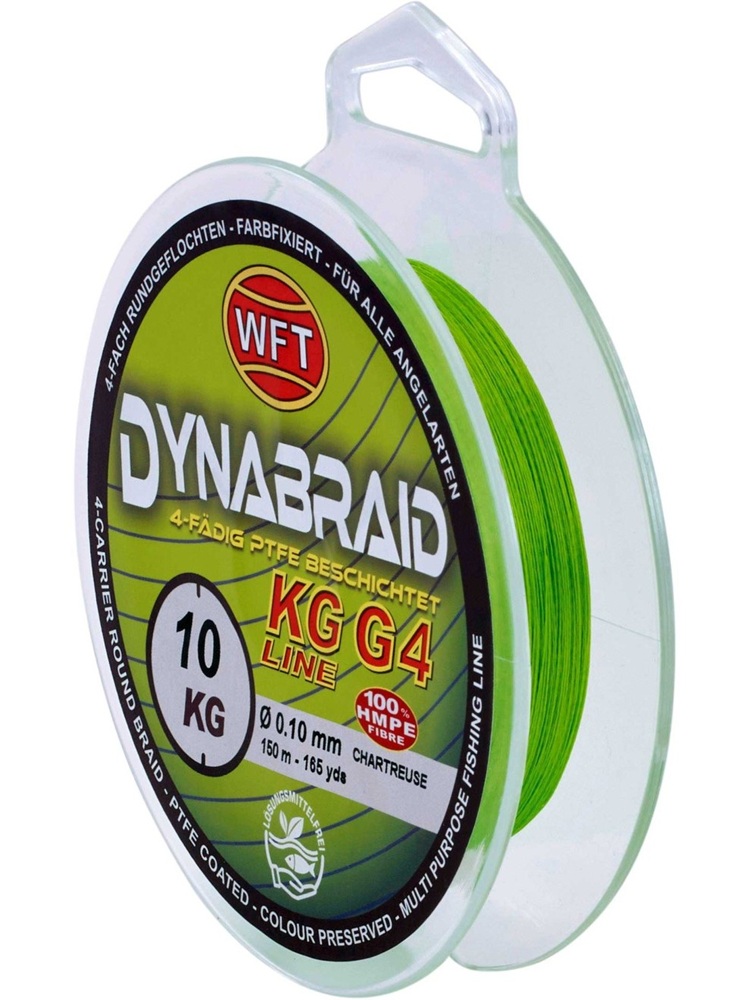 Wft splétaná šňůra round dynamix g4 chartreuse 150 m - 0,08 mm 7 kg
