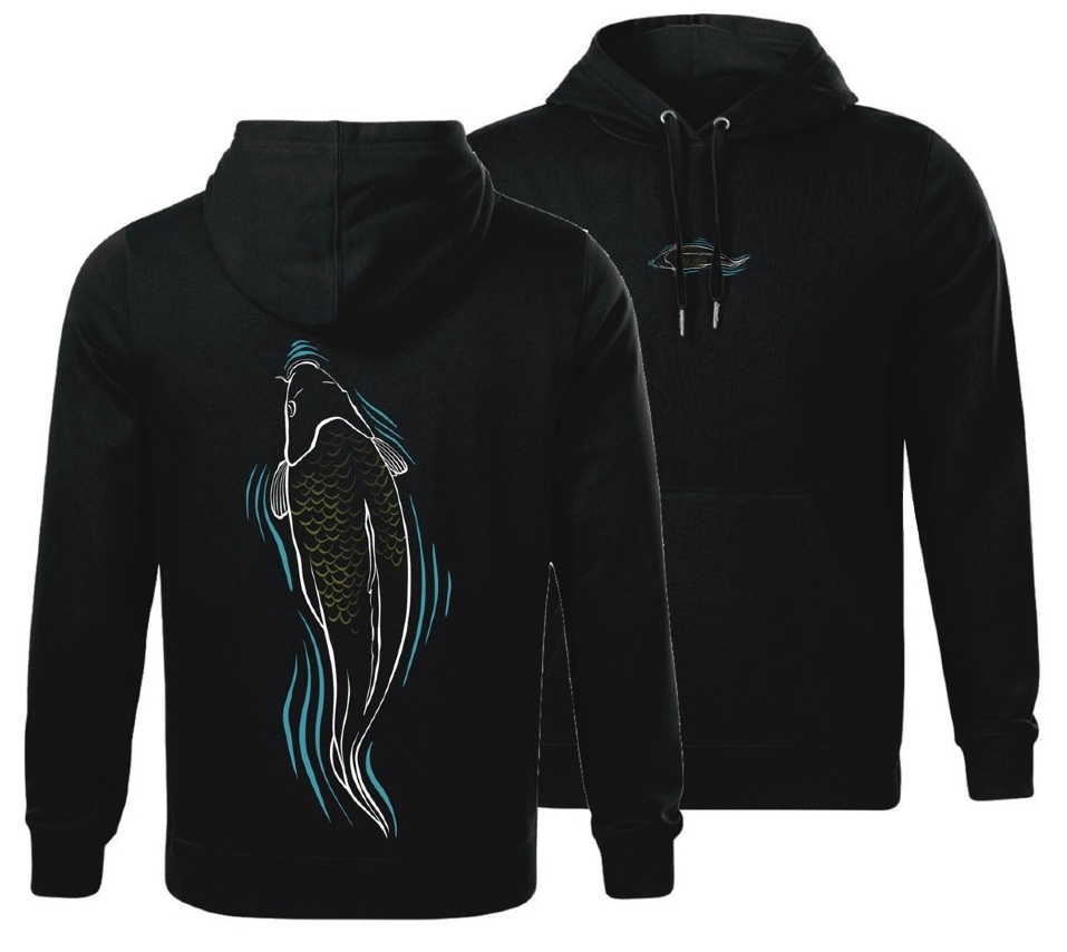 Giants fishing mikina kapr u hladiny černá - xl