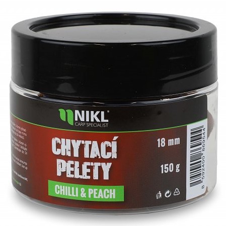 Levně Nikl chytací pelety chilli & peach 150 g - 10 mm