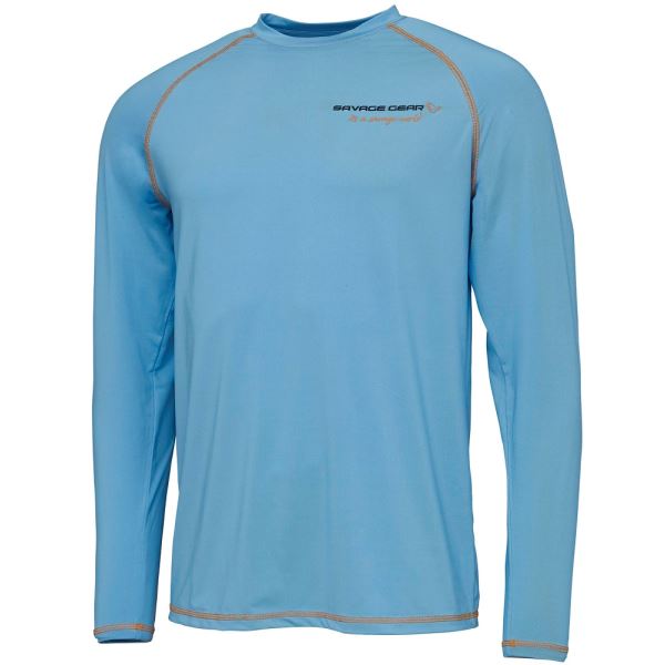 Savage Gear Triko Aqua UV Long Sleeve Tee S Bonnie Blue