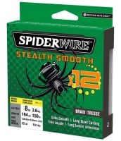 Spiderwire Splétaná Šňůra Stealth Smooth 12 HI-VIS Žlutá 150 m - 0,33 mm 38,1 kg (1)
