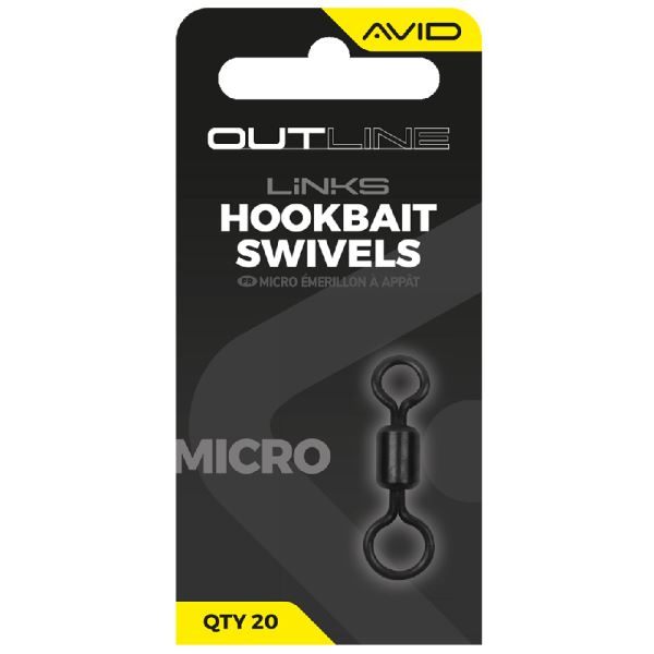 Avid Carp Obratlík Outline Mirco Hookbait Swivel Velikosti 17
