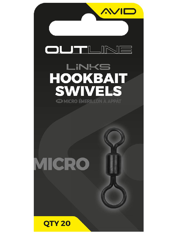 Avid carp obratlík outline mirco hookbait swivel velikosti 17