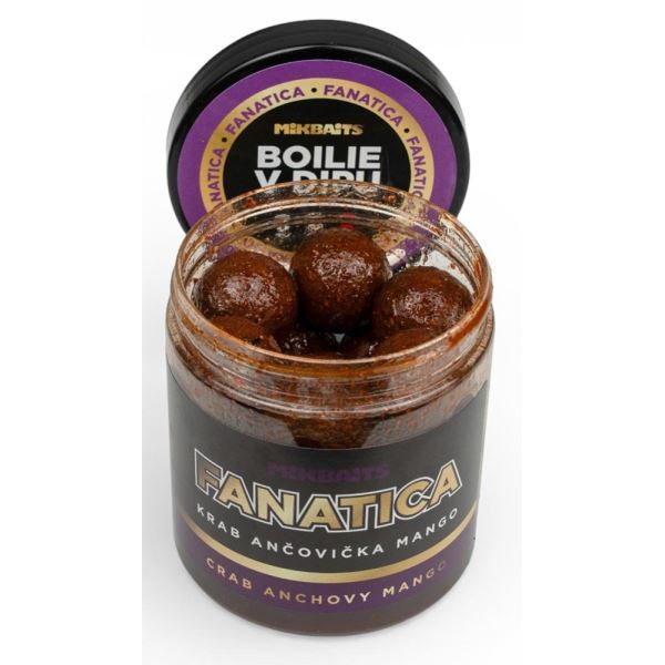 Mikbaits Boilie v Dipu Fanatica Krab Ančovička Mango 250 ml