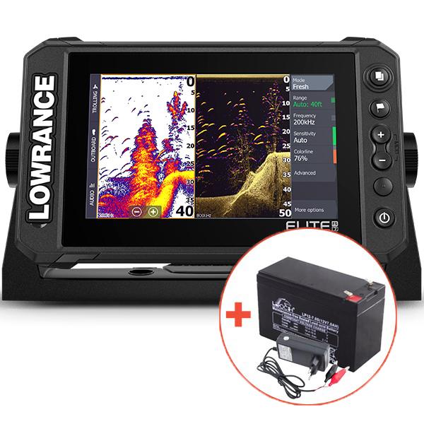 Levně Lowrance echolot elite fs 7 bez sondy