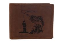 Mercucio Peněženka Světlehnědá Vzor 57 Rybář A Candát Mercucio Peněženka Světlehnědá Vzor 57 Rybář A Candát