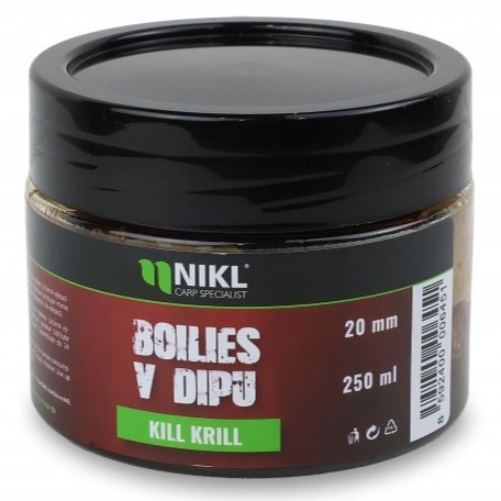 Nikl boilies v dipu kill krill 250 g - 20 mm