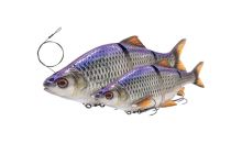 Savage Gear Gumová Nástraha 3D Line Thru Roach Slow Sinking Clear Rudd - 18 cm 80 g