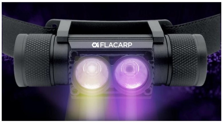 Flacarp Čelovka Vodotěsná HL3UV s Bílým a UV Světlem (4)