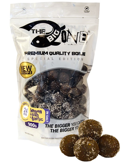 Levně The one boilies big one boilie in salt lemon a fish a garlic 900 g - 24 mm