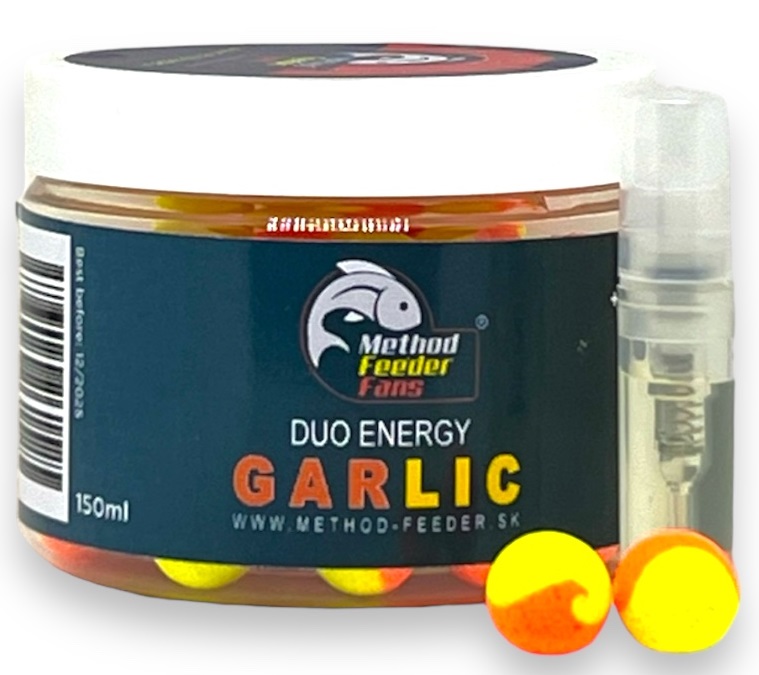 Method feeder fans pop up duo energy 12 mm 100 ml + sprej esence 2 ml - česnek