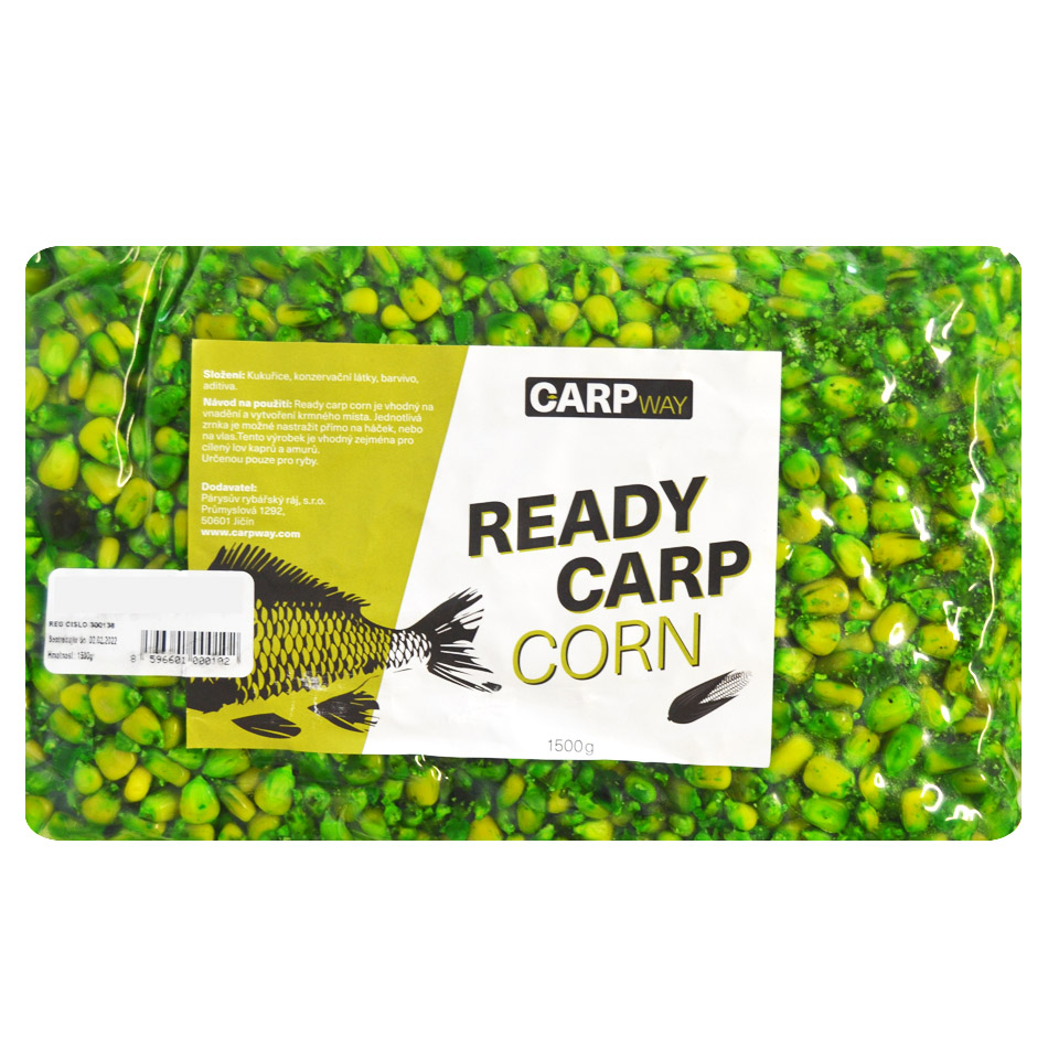Carpway kukuřice ready carp corn ochucená 1,5 kg - amur