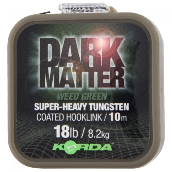 Korda Návazcová Šňůrka Dark Matter Tungsten Coated Braid Weed Green 10 m