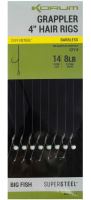 Korum Návazec Grappler 4” Hair Rigs Barbless 10 cm - Velikost Háčku 14 Průměr 0,23 mm Nosnost 8 lb