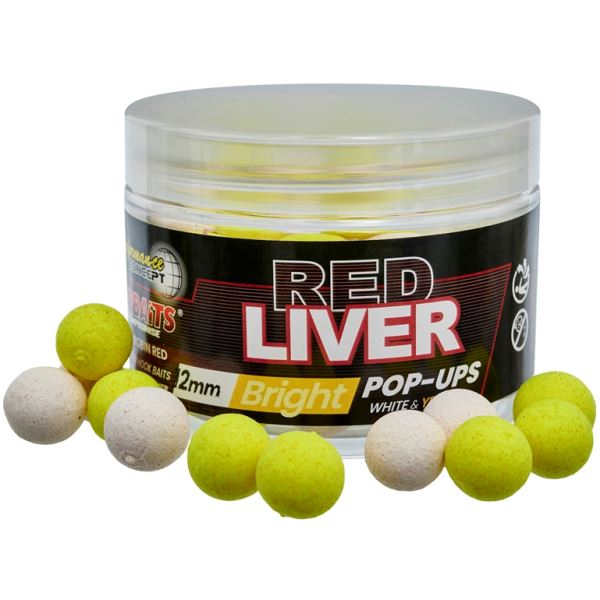 Starbaits Plovoucí Boilie Bright Fluo Red Liver 50 g