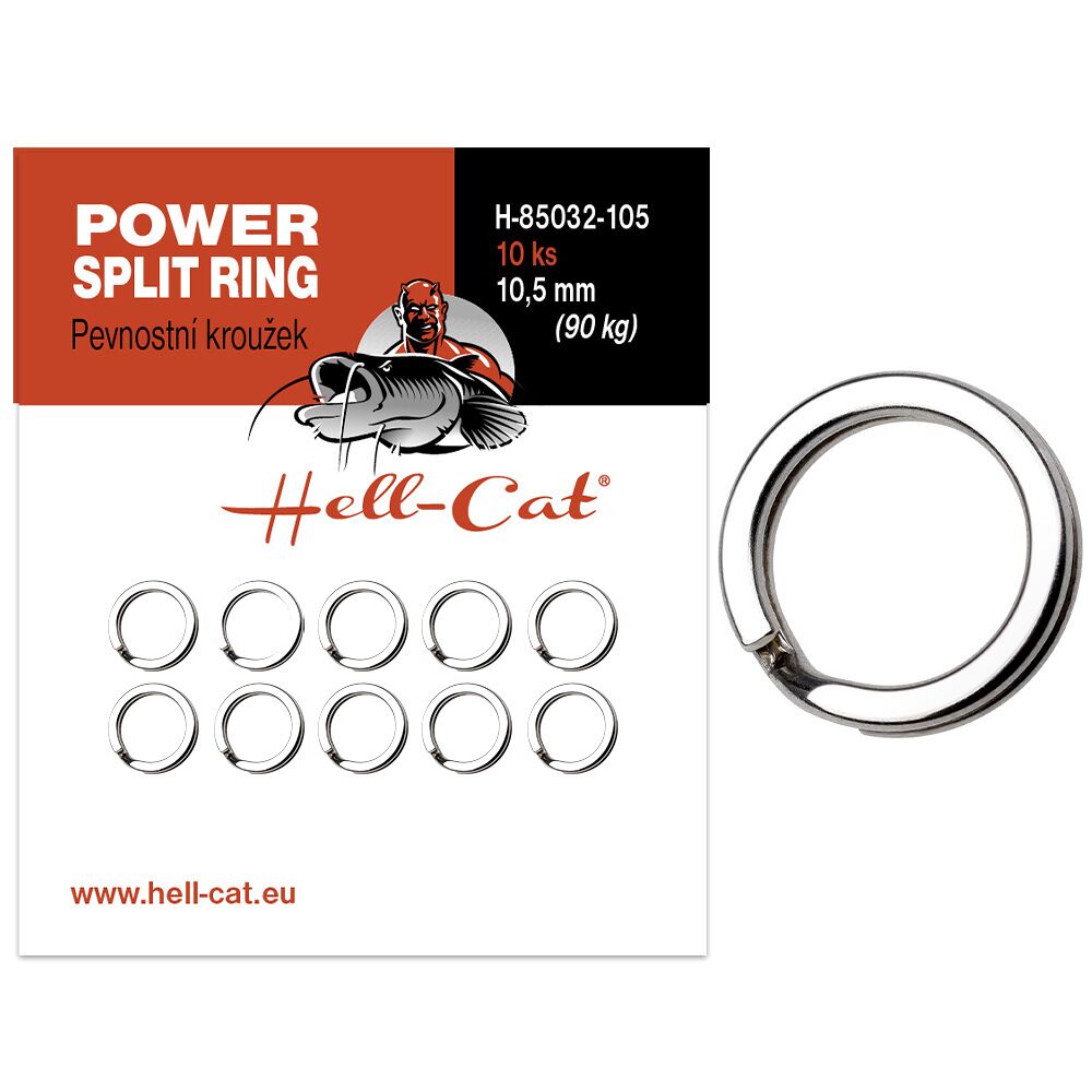 Hell-cat kroužek pevnostní power split ring 10 ks - 9 mm 70 kg