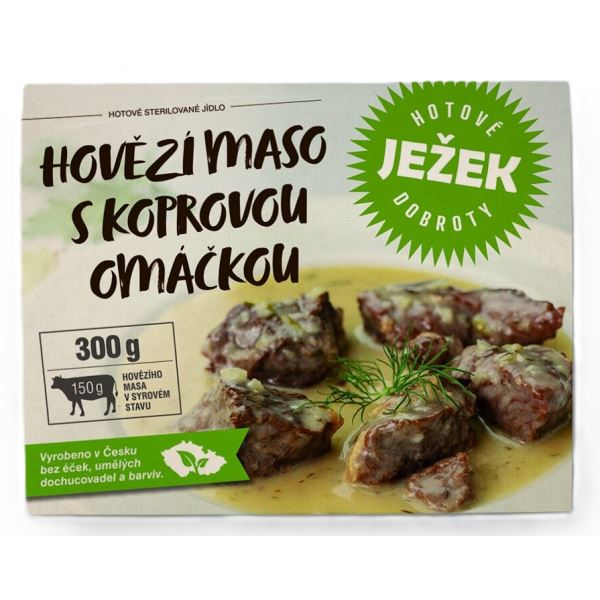 Ježkovy Krabičky Hovězí Maso s Koprovou Omáčkou 300 g