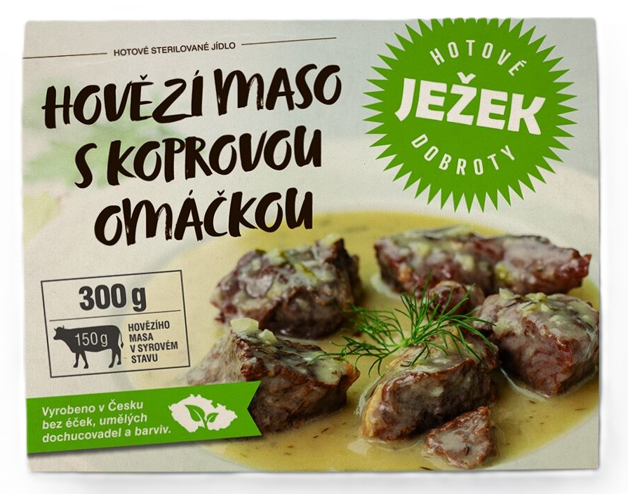 Levně Ježkovy krabičky hovězí maso s koprovou omáčkou 300 g