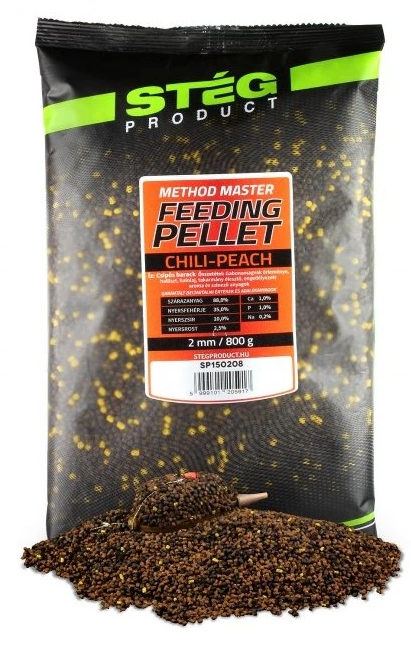Levně Stég pelety feeding pellet 800 g 2 mm - chili peach