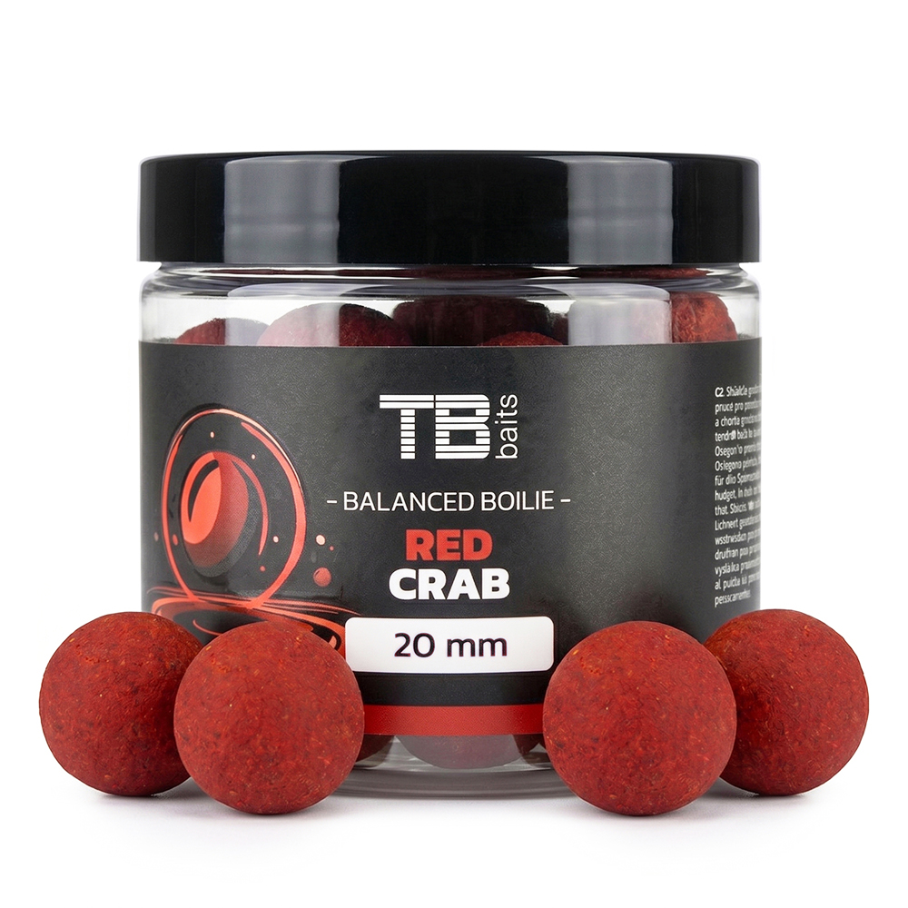 Levně Tb baits vyvážené boilie balanced + atraktor red crab 100 g - 20 mm